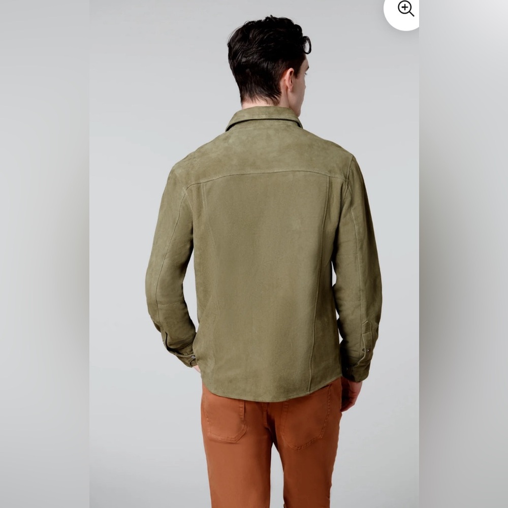 💚 Sophisticated Blank NYC Men’s Goatskin Leather Shirt Jacket 💚 - Picture 7 of 12